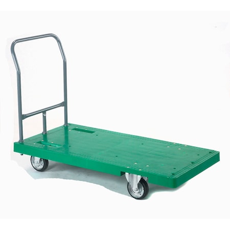 Global Industrial Plastic Deck Flatbed Platform Truck, 52in x 25in, 2000 Lb. Capacity 252814